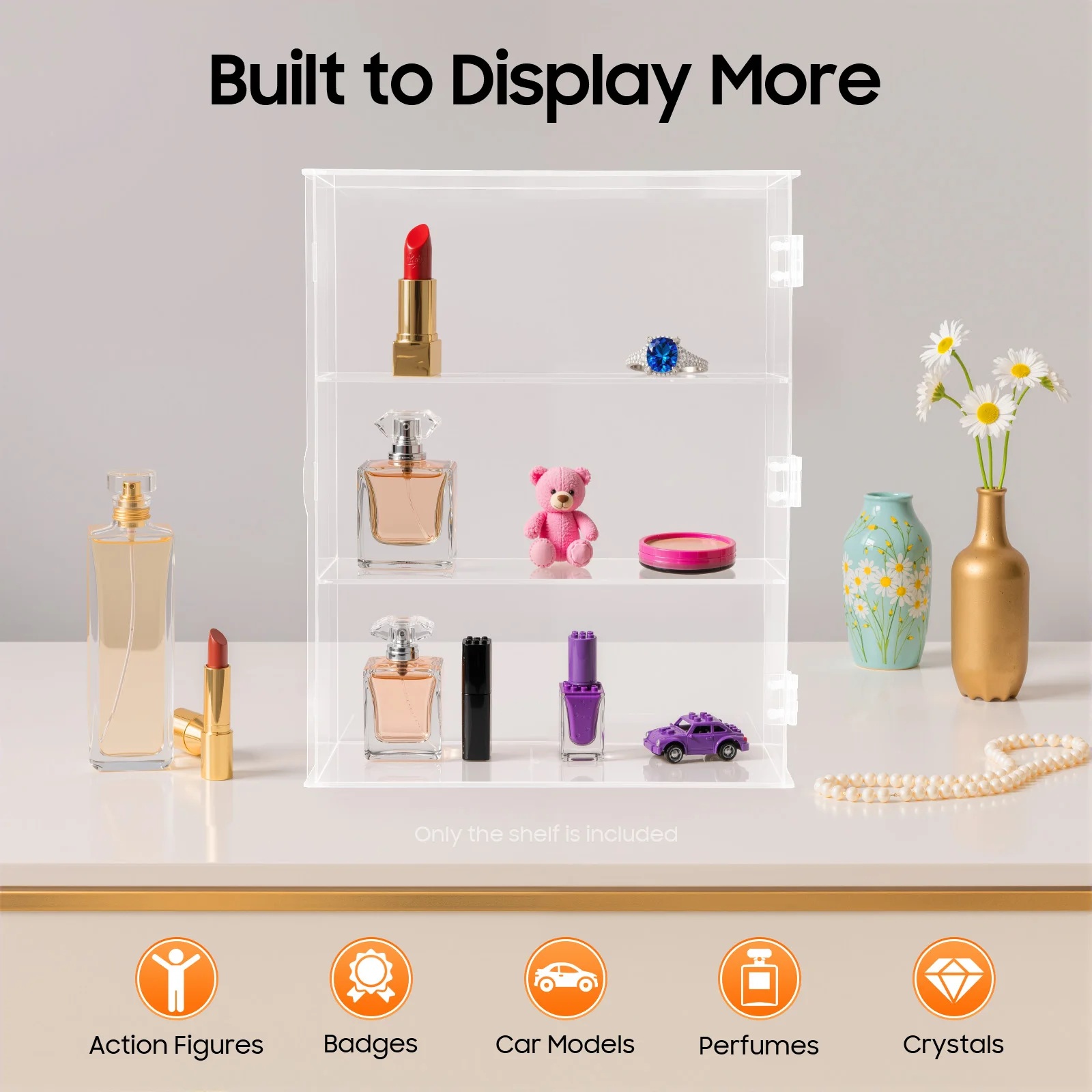 

НОВЫЙ 3-ярусный акриловый витринный шкаф, прямоугольный контейнер для хранения игрушек, коллекционных предметов и фигурок