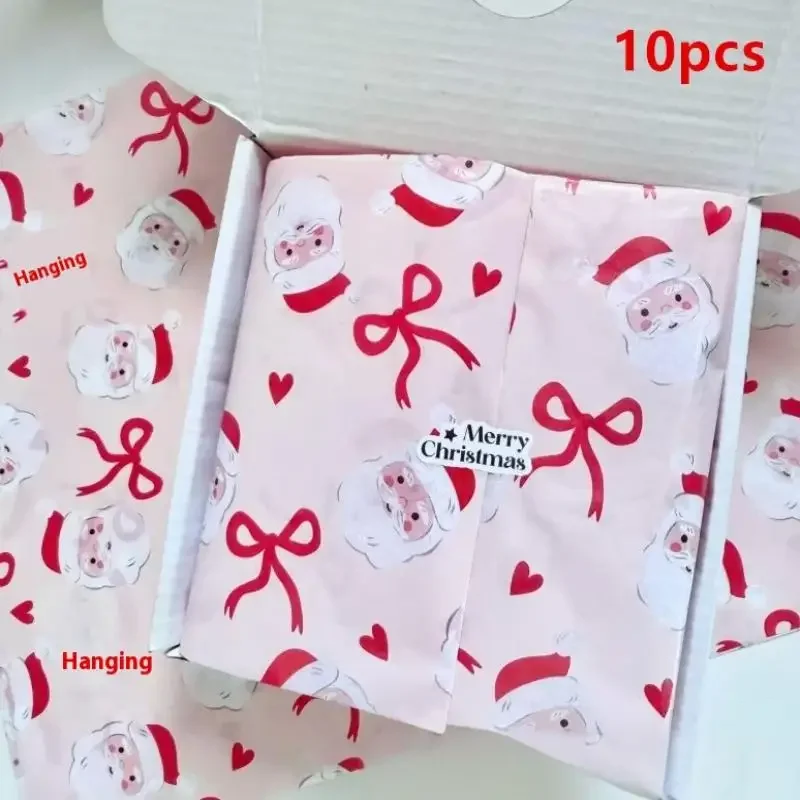 10Pcs 크리스마스 티슈 종이 선물 포장지 생일 선물 포장지 축제 공예 포장지 크리스마스를위한