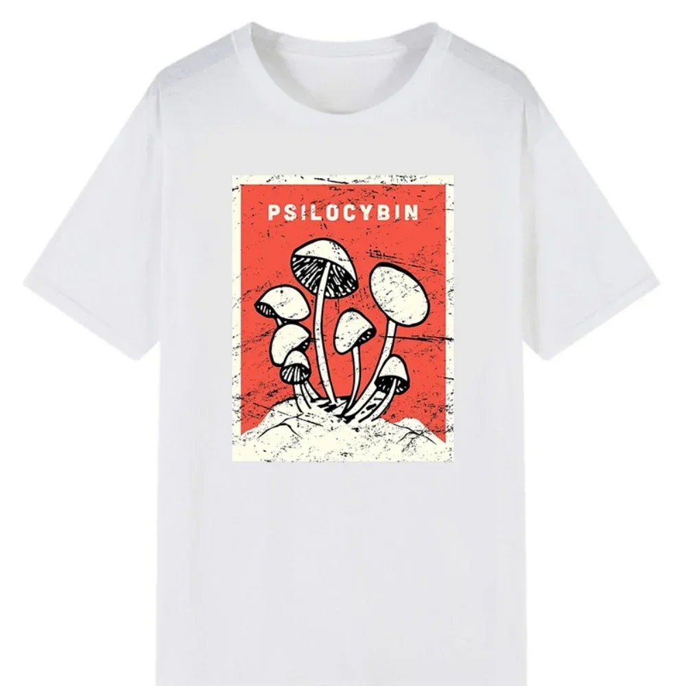 Psilocybin Shrooms - Magic Mushrooms T Shirt Men Teenage Casual Tops Cubensis Ropa Hombre Summer graphic t shirts men clothing