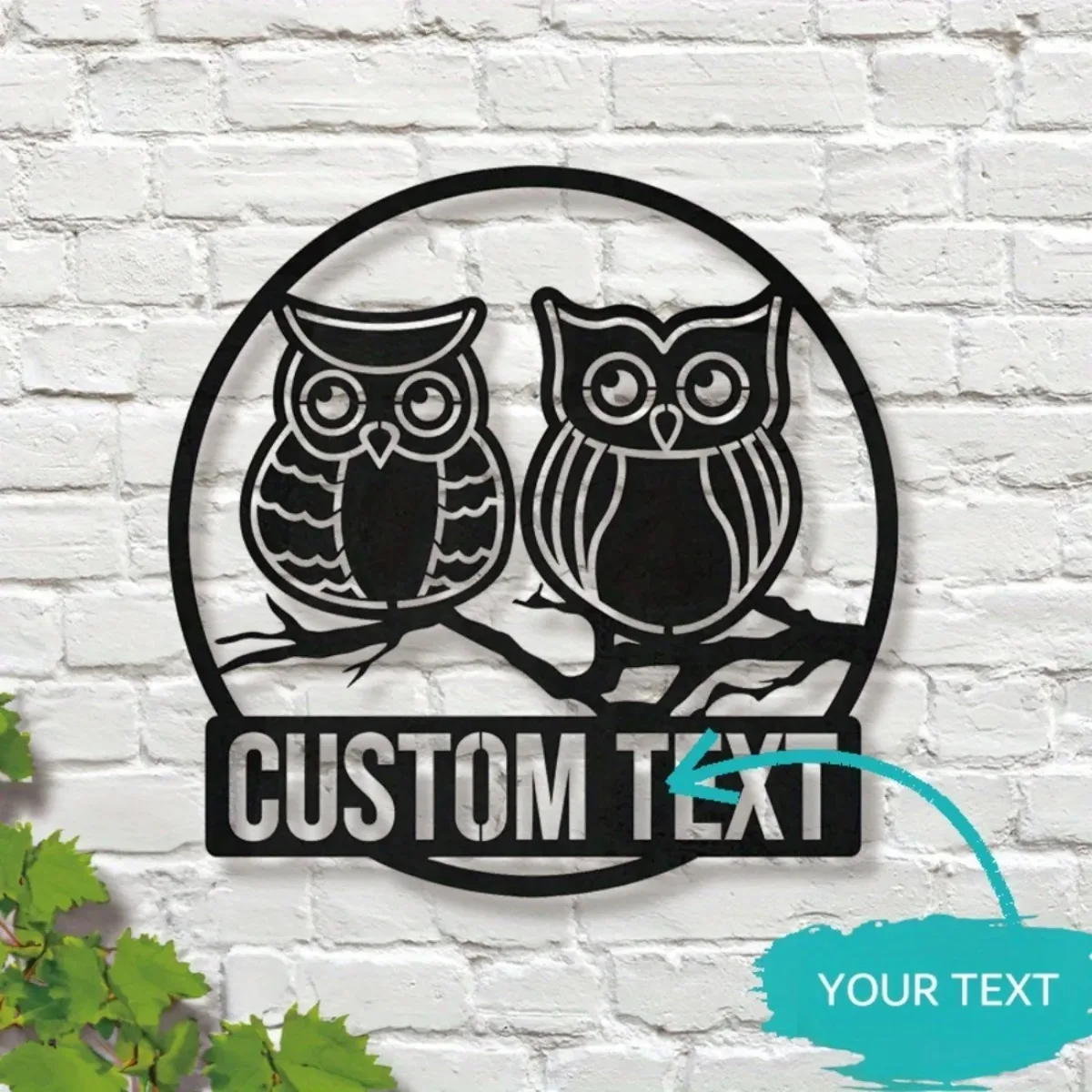 ديكور حائط على شكل بومة معدنية عتيقة مخصصة - قطعة بيان غير كهربائية خالية من الريش لجميع المناسبات المنزلية #2