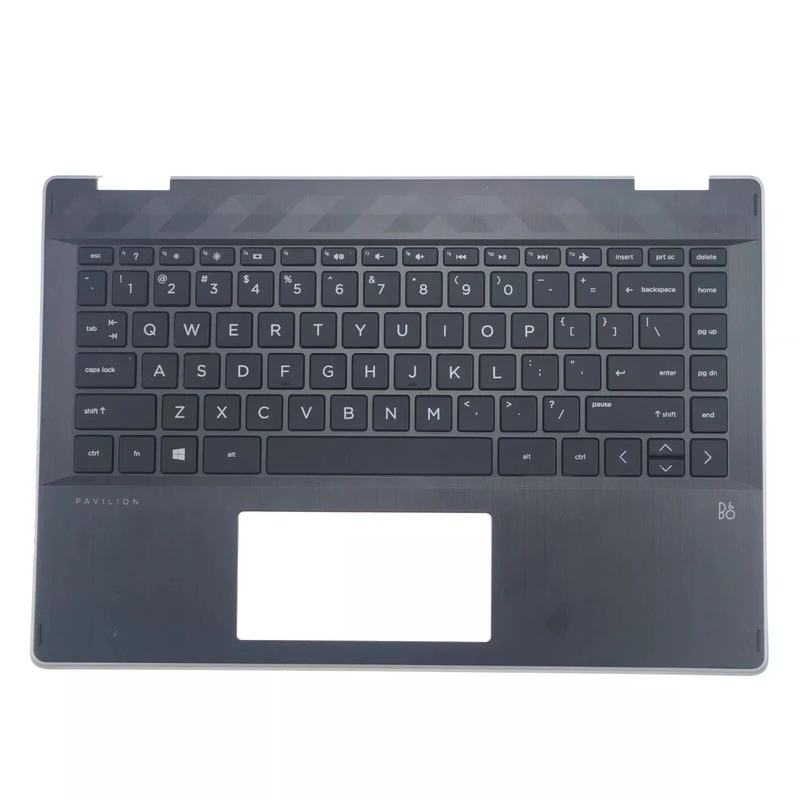 S  New For HP Pavilion X360 14-DH Palmrest with Keyboard Silver Edge L53794-001