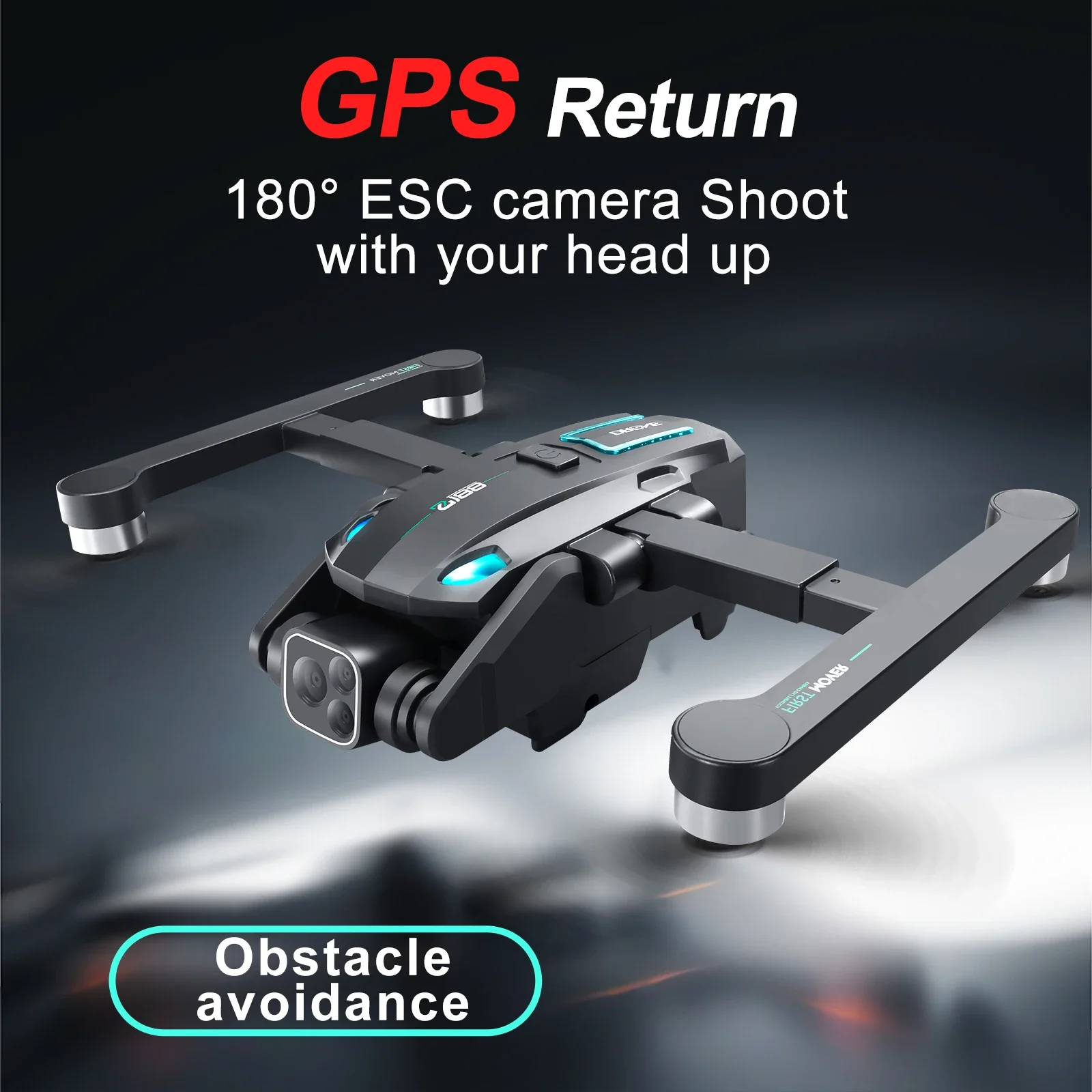 S188 RC Drone 8K GPS Triple Camera HD FPV Aerial Photography WIFI 5G Optical Localization Four-way Obstacle Avoidance Gifts Toys