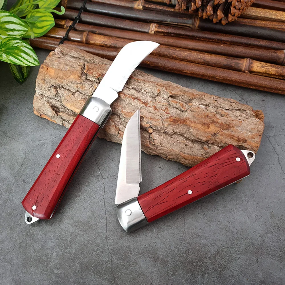 Stainless Steel Hunting knife Meat Cleaver With Sheath Butcher Knife Outdoor Camping Survival Tool with Colorful Wood Handle