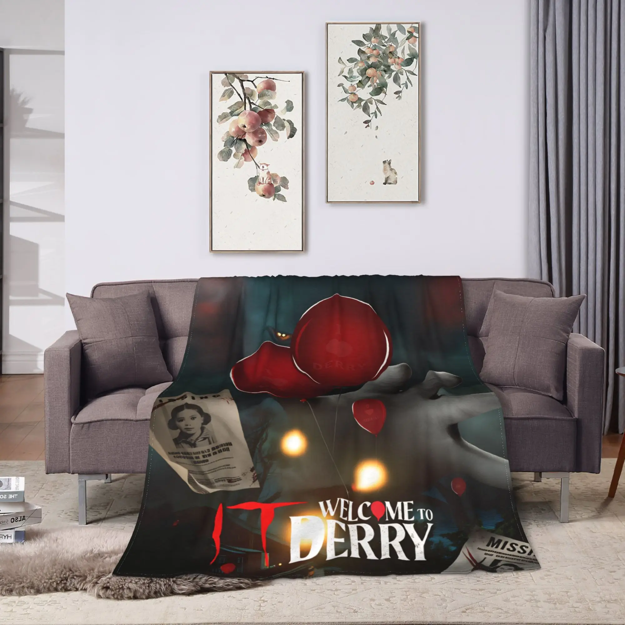 تكنولوجيا المعلومات مرحبا بكم في ديري 2025 بطانية طائرة السفر الفانيلا رمي بطانية لغرفة النوم الدافئة جودة مخصصة المفرش هدية فكرة