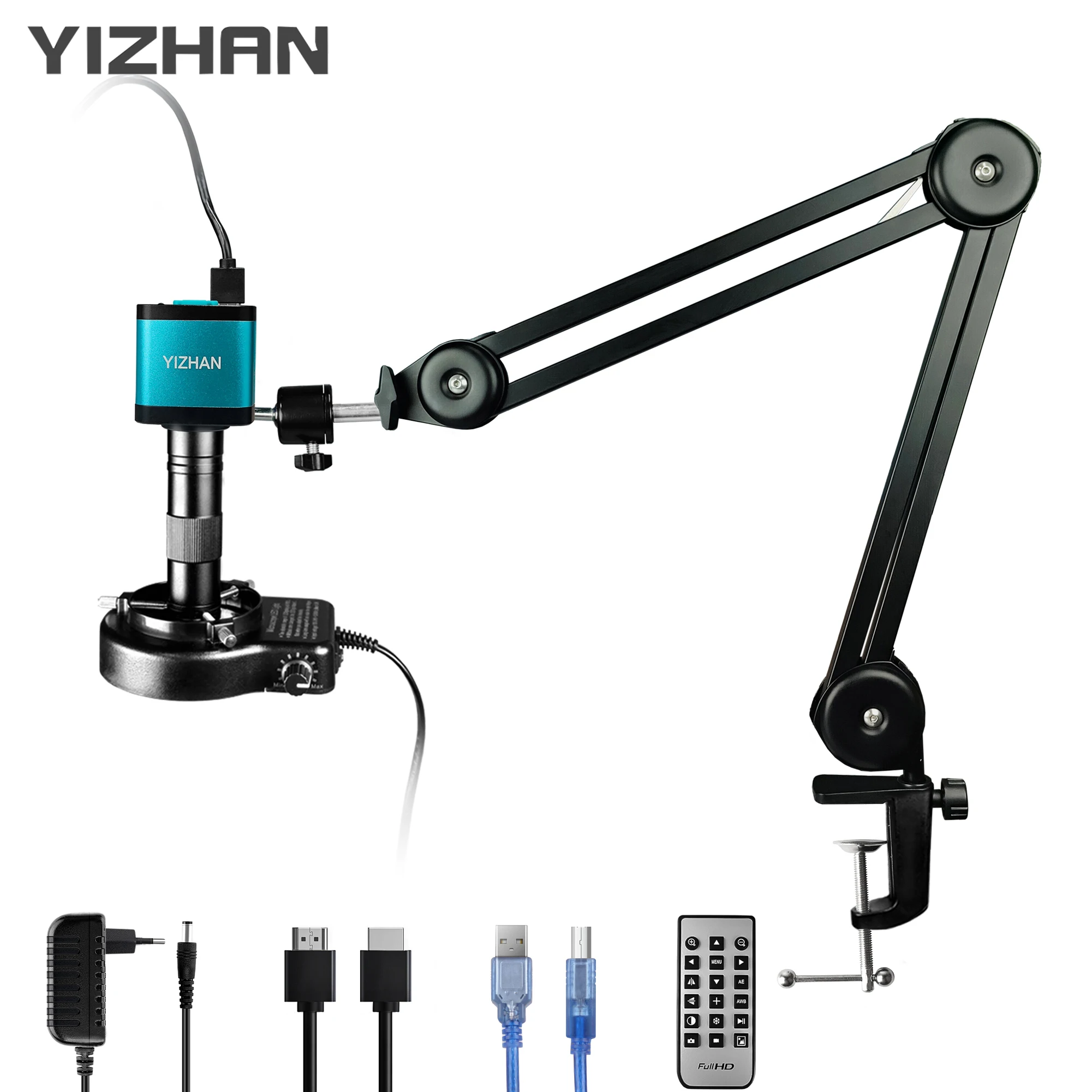 YIZHAN 48MP 4K Digitale Elektronische Microscoop Voor Solderen HD 1080P HDMI Camera USB Software 1-150x Lens upgrade Gelede Arm - afbeelding 2