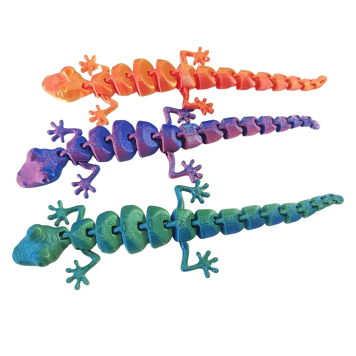 30 قطعة ثلاثية الأبعاد مطبوعة سحلية صغيرة التماثيل ألعاب حيوانات المفاصل الإبداعية المنقولة الاطفال هدية مشهد المنزل الديكور محاكاة #4