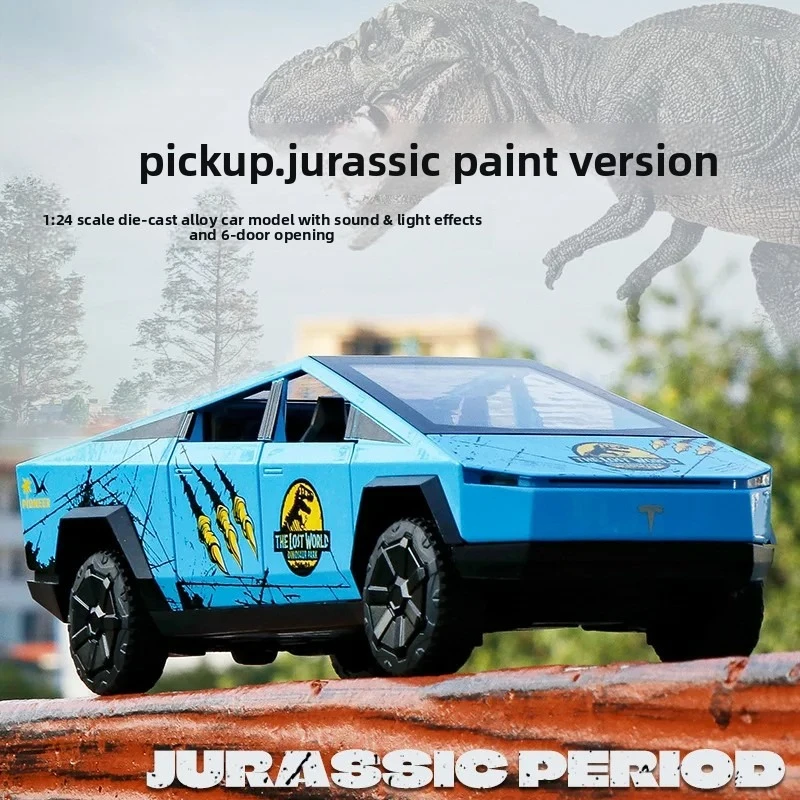 1:24 captador veículo off-road diecast liga de metal modelo carro som luz puxar para trás coleção crianças brinquedo presente