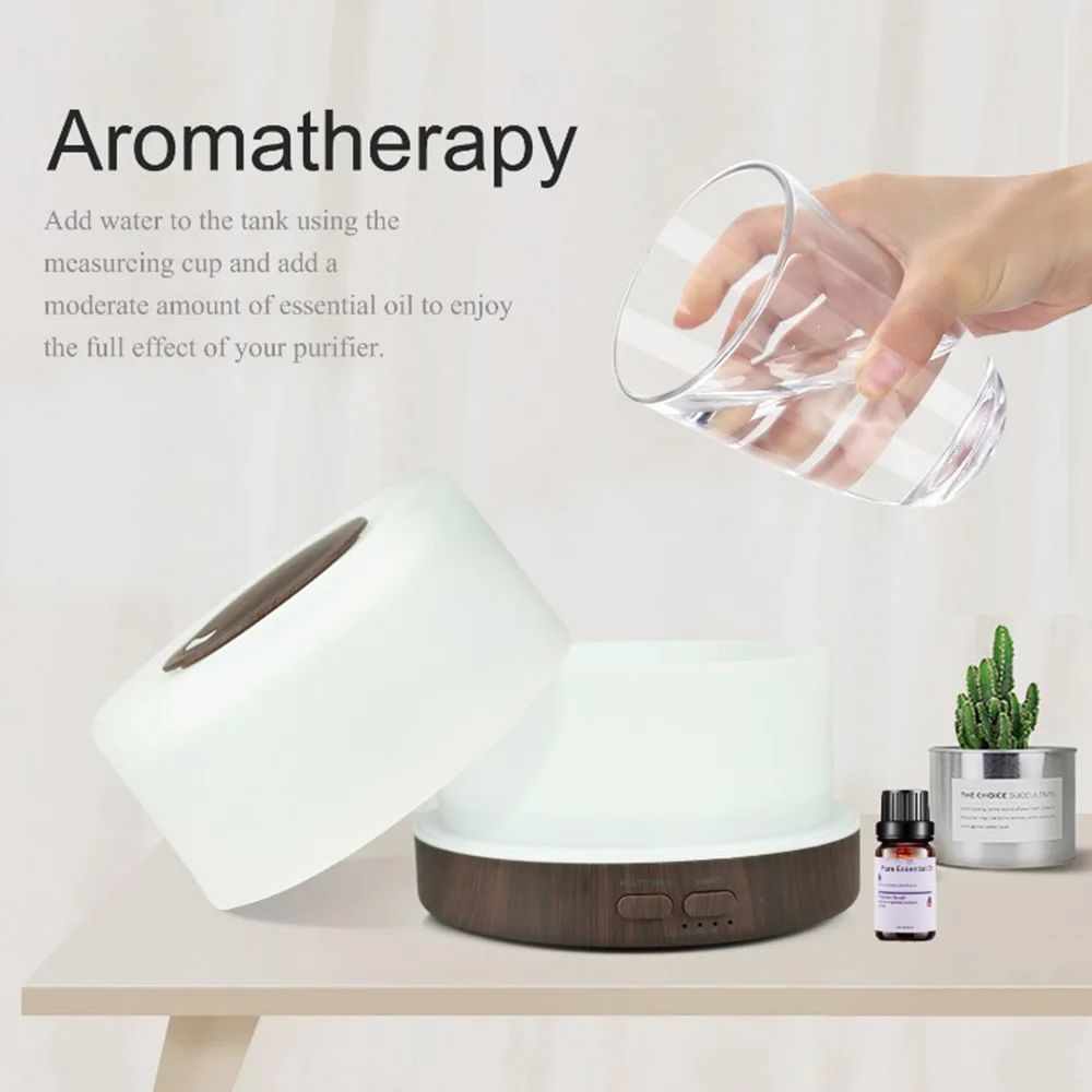 500ML dyfuzor zapachowy nawilżacz powietrza olejek eteryczny dyfuzor do aromaterapii nawilżacz z pilotem do domowego biura sypialnia