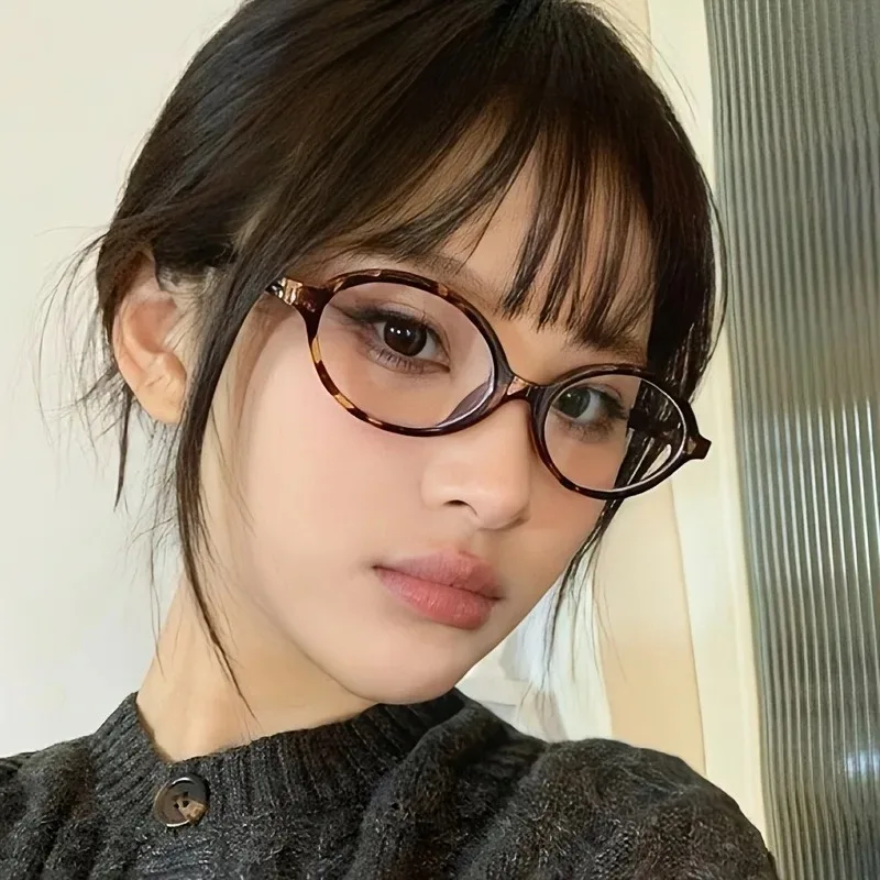 Small Oval Glasses Frame Women Anti Blue Light Ins Popular Blue Light Blocking Eyeglasses Ladies