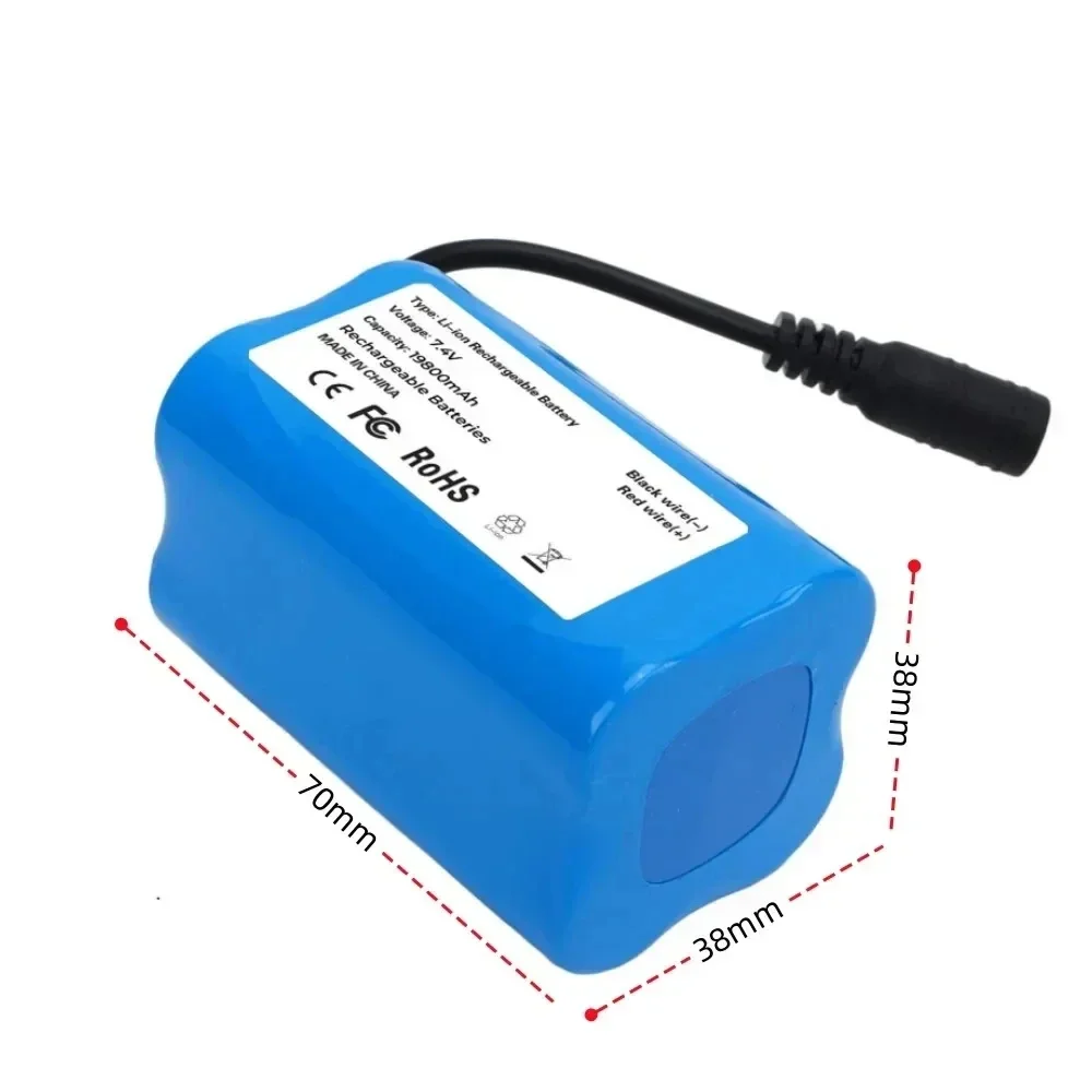 New 7.4V 19800mAh Battery For T188 T888 2011-5 V007 C18 H18 So on Remote Control RC Fishing Bait Boat Parts