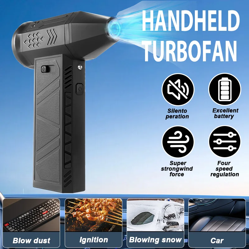 Portable 2-in-1 Rechargeable Fan + Vacuum Cleaner