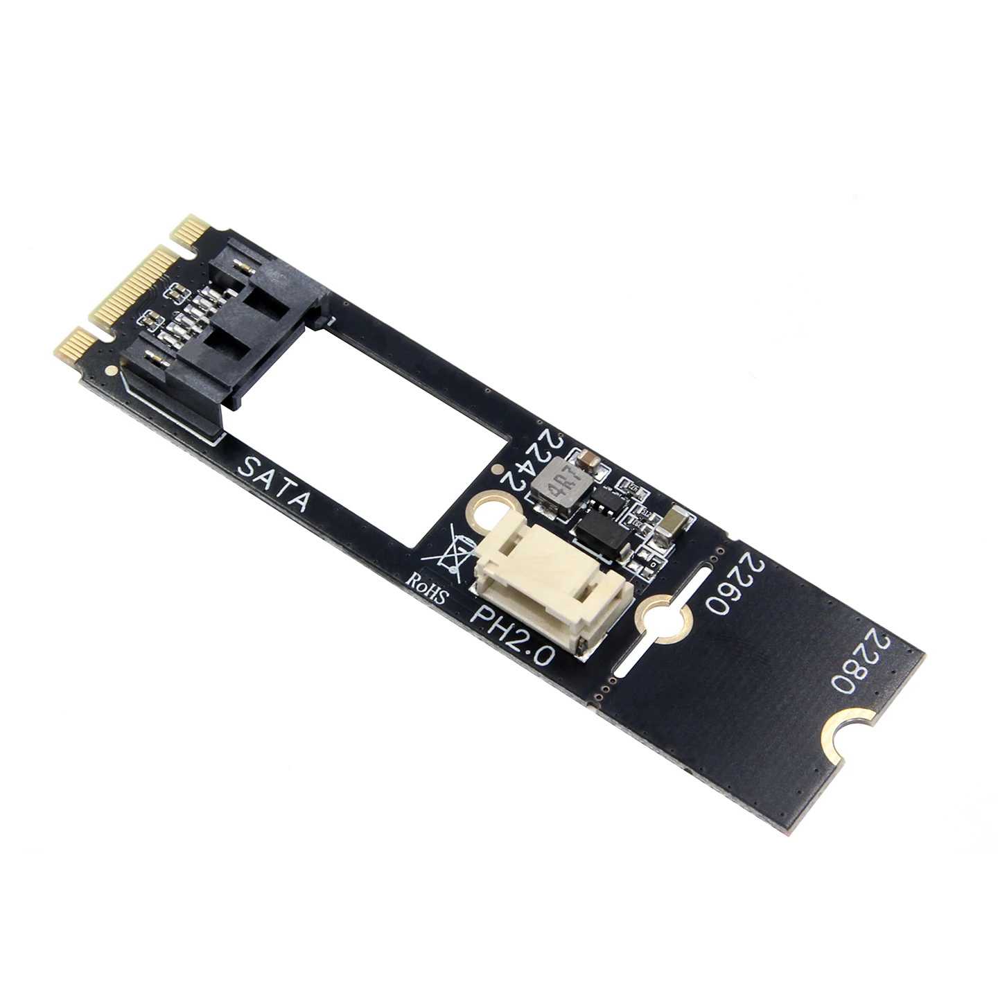 M.2 NGFF SATA Protocol to SATA 3.0 Adapter Card M.2 NGFF to 7-Pin 2.5-Inch Hard Drive Expansion Card NGFF to SATA Card