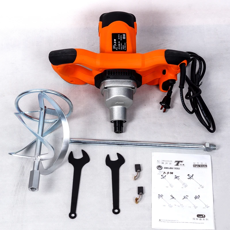 Industrial Grade Mixer Electric Speed Control Handheld Paint Cement Plaster Mortar Coat Mixer Putty Powder Mixing Machine EU