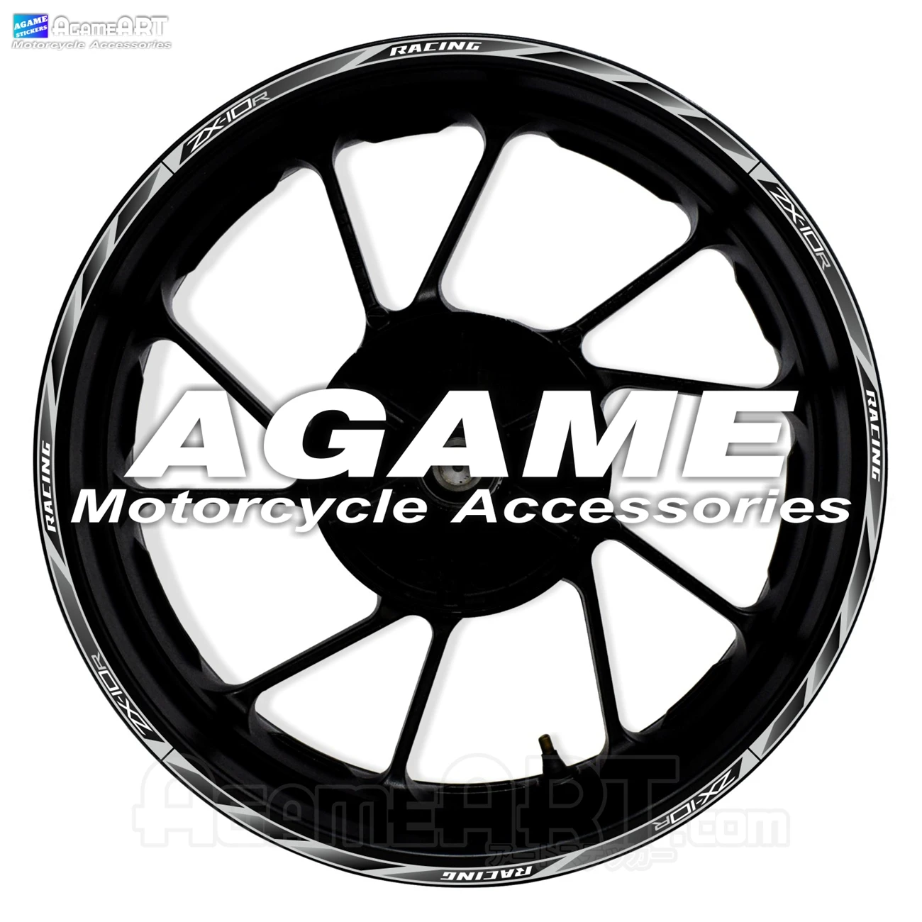 For ZX-10R Motorcycle Wheel Stickers Waterproof Reflective 17inch Front Rear Decal Rim Inside of Hub Decals Accessories