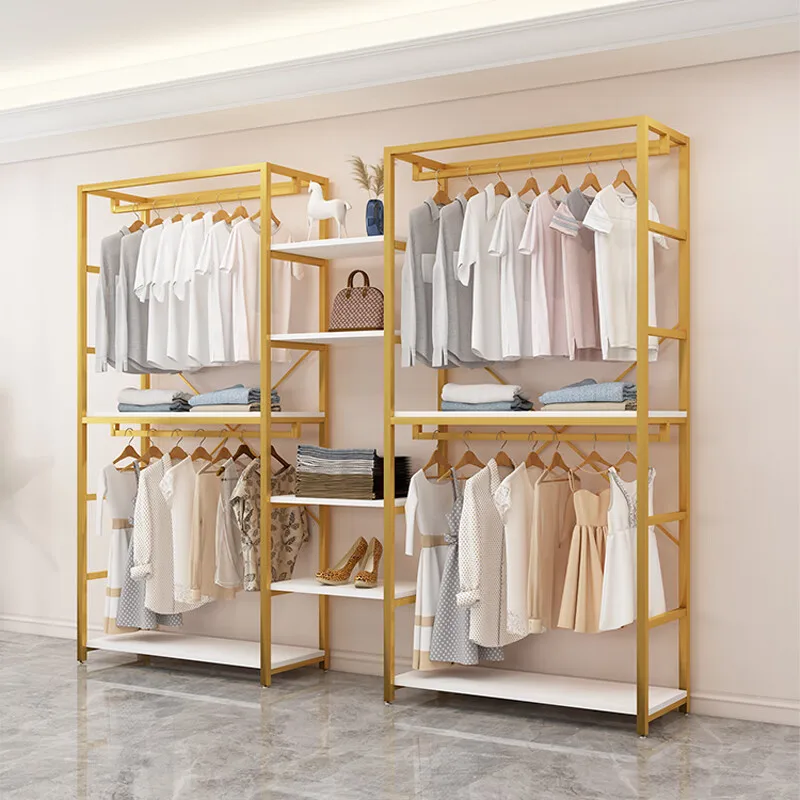 

Custom. [Partition Storage Tidy] Clothing Store Display Rack Floor Hanger Shopping Mall Boys and Girls Children's Clothing Shelf