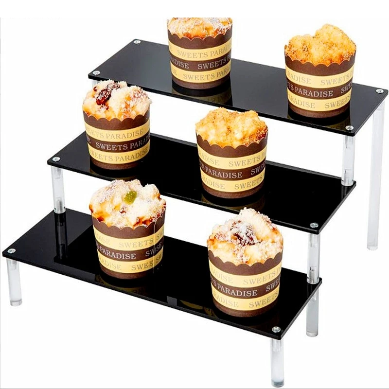 

Three-tier Cake Stand Fruit Plate Wedding Decoration Cupcake Dessert Display Home Acrylic