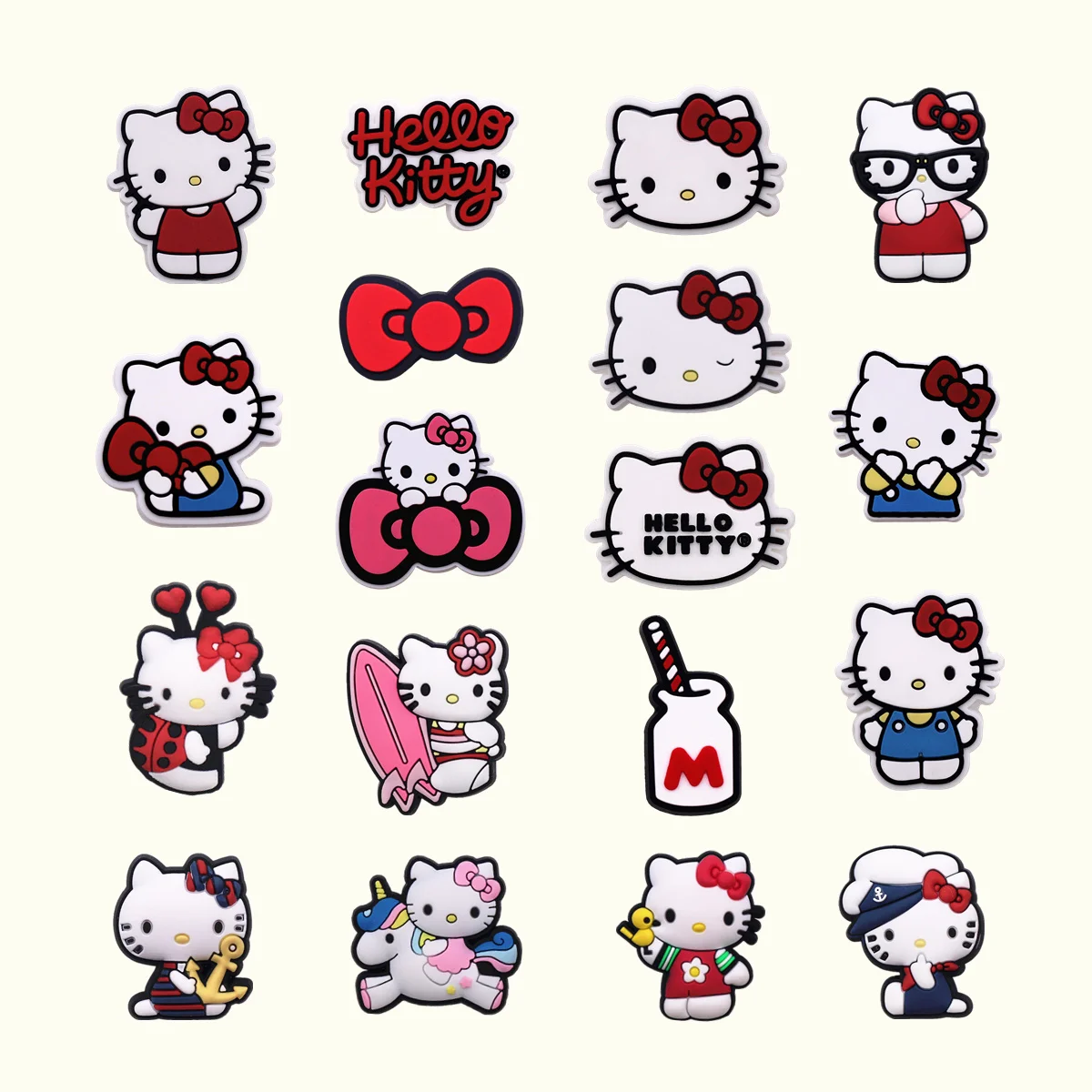 

MINISO 1 шт., подвески для обуви Sanrio, булавки для сабо, пряжка, ПВХ, мультяшная обувь «Hello Kitty», милая обувь с котом, аксессуары, украшения, подарки другу