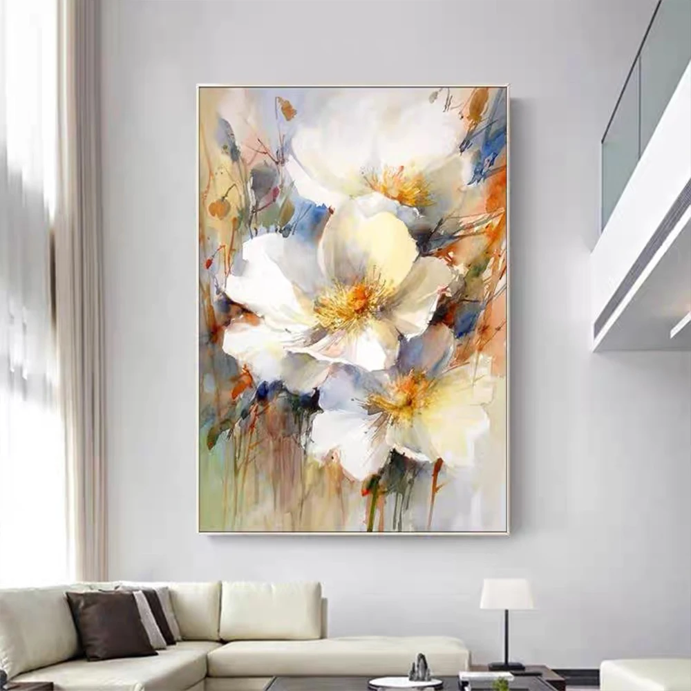 

Modern Home Decor Curtain Wall Art Hand-Painted Oil Painting Abstract Metal Thread Pattern Canvas Paintings Decorate Living Room