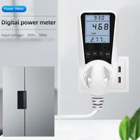 Wattmètre numérique 220V AC EU, compteur de puissance LCD, compteur de consommation électrique, prise de puissance Kwh, Test d'énergie FR US BR, analyseur de puissance 3