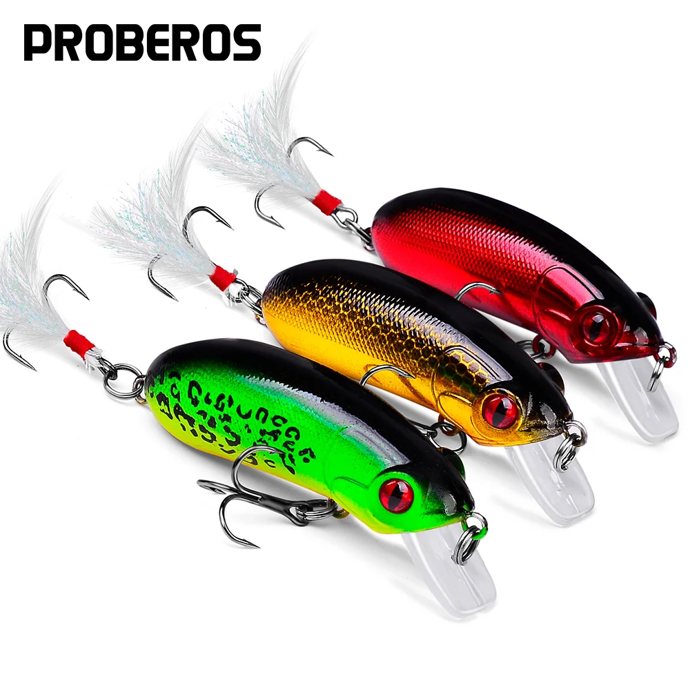 

1PCS 10g 6cm Artificial Hard Bait CrankBait Wobblers Striped Bass Pesca Fishing Tackle Floating Crank Trolling Fishing Lure