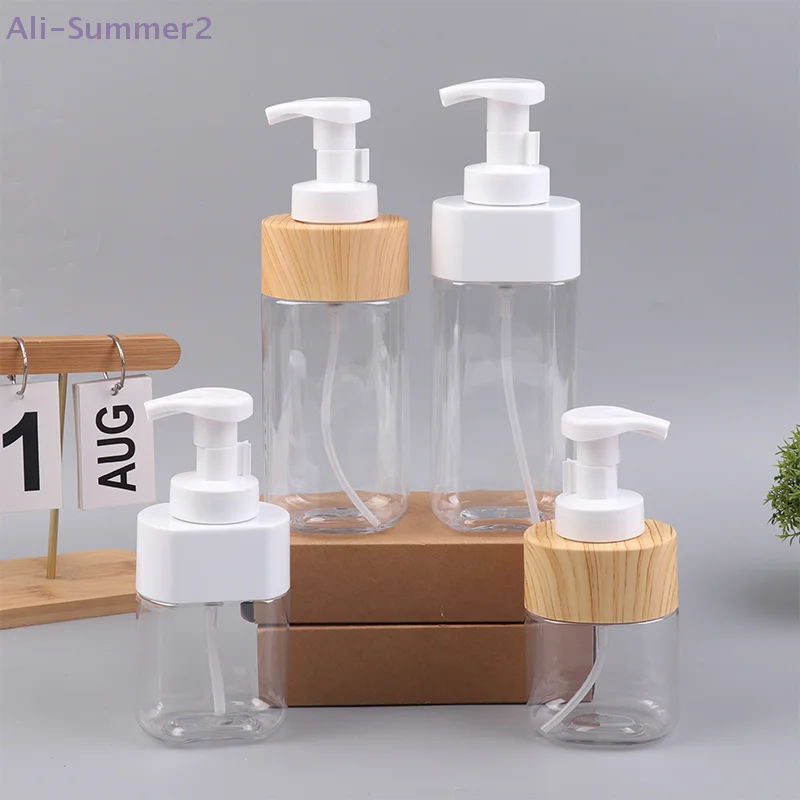 300/500ml Transparent Press Foaming Hand Soap Dispenser Empty Shower Gel Bottle Fcial Cleanser Mousse Container Travel Portable