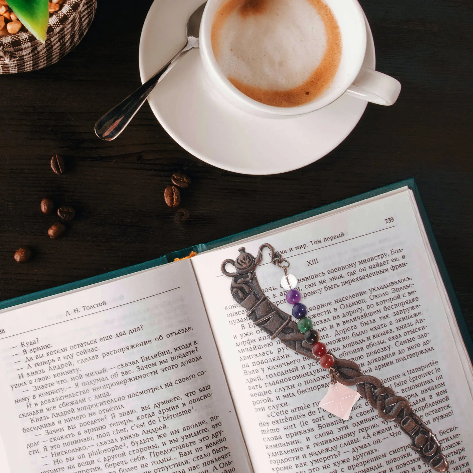 

Delicate Shaped Pink Crystal Bookmark Creative Pendant for Books Perfect Present for Book Lovers and Students Teacher Gifts