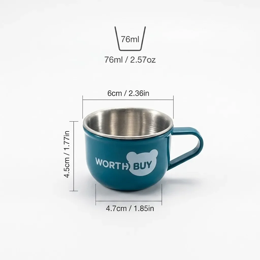 Koffiemok Espresso Kop 304 RVS Kunststof Draagbaar Anti-verbrandings Mini Tumbler Onbreekbaar Reismokken Vaatwasmachinebestendig