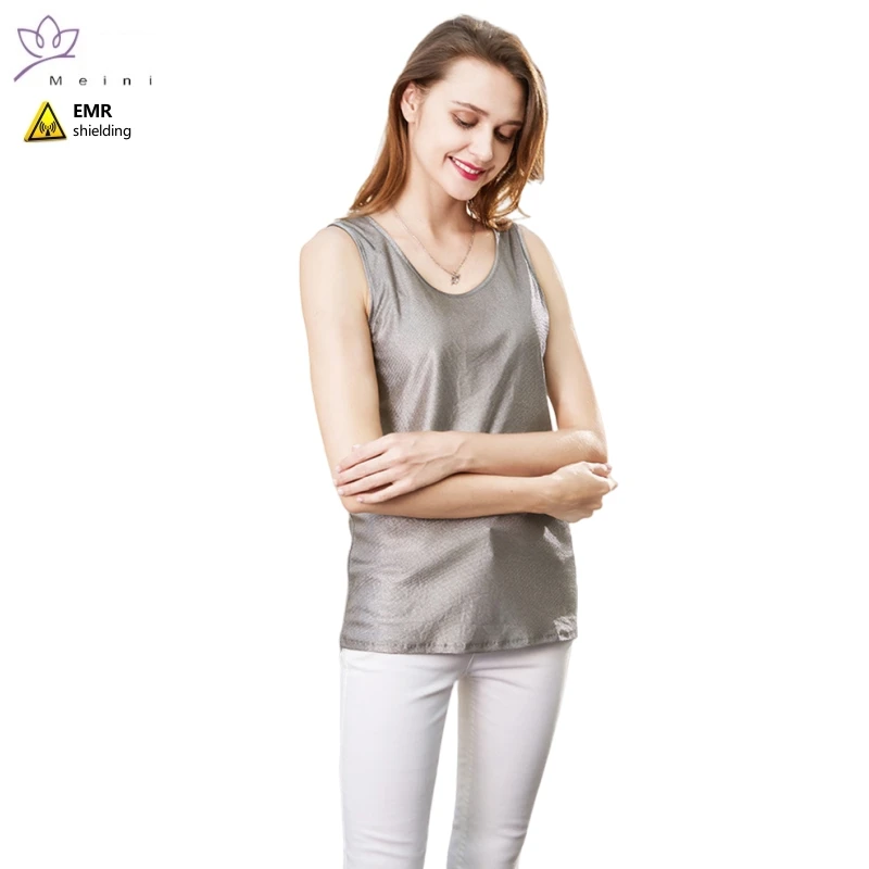 

Real radiation protection 100% silver fiber underwear vest refrigerator, microwave oven Electromagnetic radiation shielding vest