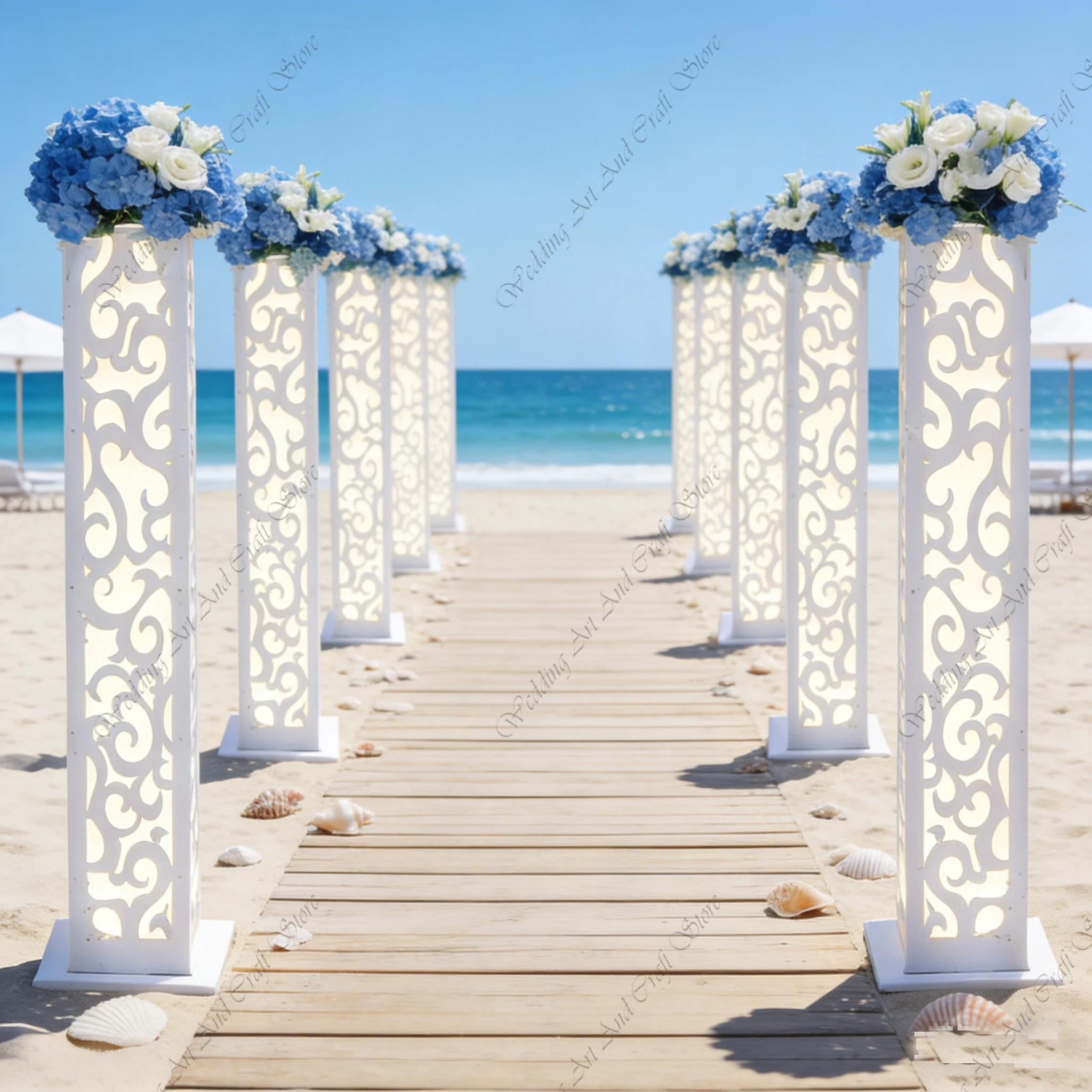 

10 шт. f30, 120 см, сменный светодиодный дисплей, белый свадебный фон, подставка, торговое шоу, свадебная дорожка, проход, дорога, высокая подставка для цветов ivy693