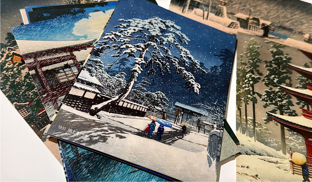 30Pcs Kawase Hasui Oil Painting Postcards Retro Art Greeting Cards Wish Message Card DIY Student Journal Scrapbook Decor Gift image 4