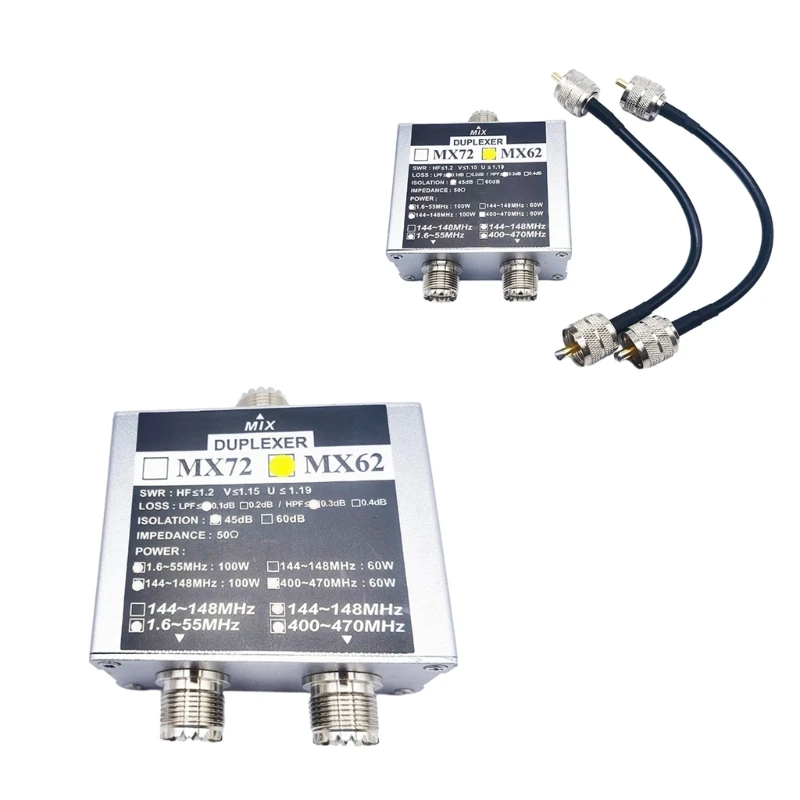 

Compact MX62 Antenna Splitter Combine for FT857D FT911 ATAS-120A Radio Enthusiasts Improve Quality