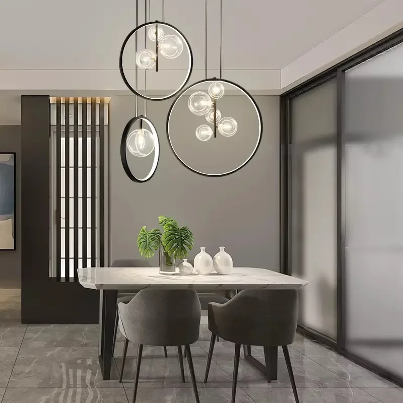 Nordic LED G9 lampadario a soffitto a bolle di vetro moderno sala da pranzo lampade a sospensione cucina Bar creativo decorazioni per la casa illuminazione a sospensione