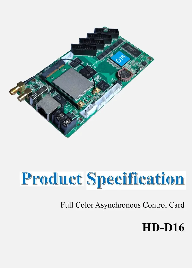 Huidu D16 Controller Full Color HD-D16 With WiFi 4xHUB75E LED Control Card led display module
