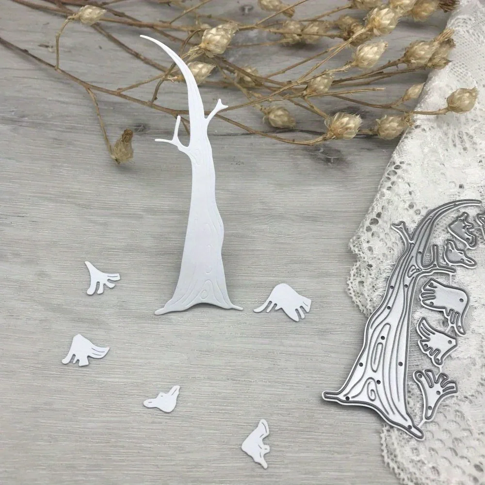 1 قطعة قوالب القطع المعدنية الجديدة قطع قالب شجرة الديكور قصاصات ورقية كرافت شفرة لكمة الإستنسل يموت #1