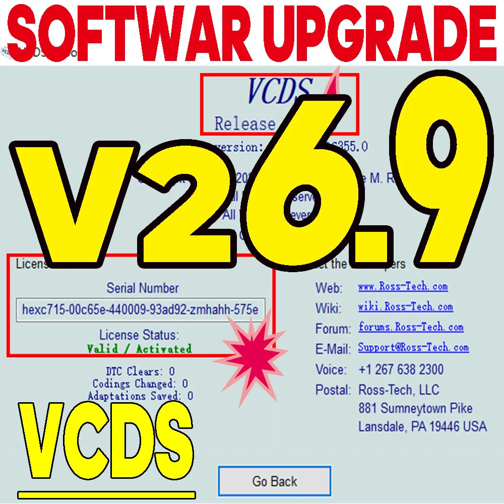 UPDATE SOFTWARE VCDS 2026 VAG COM OBD2 Scanner VAG HEX V2 USB Interface FOR VW AUDI Skoda Seat Unlimited VINs Multilingual TOOL