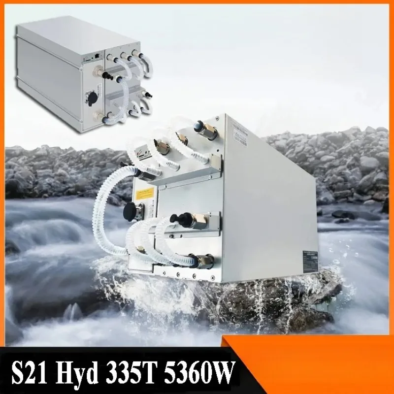 New Bitmain Antminer S21 Hyd (335Th) Bitcoin Miner BTC/BCH/BSV SHA256 Hydro-cooling Miner 335T 5360W 16.0J/T
