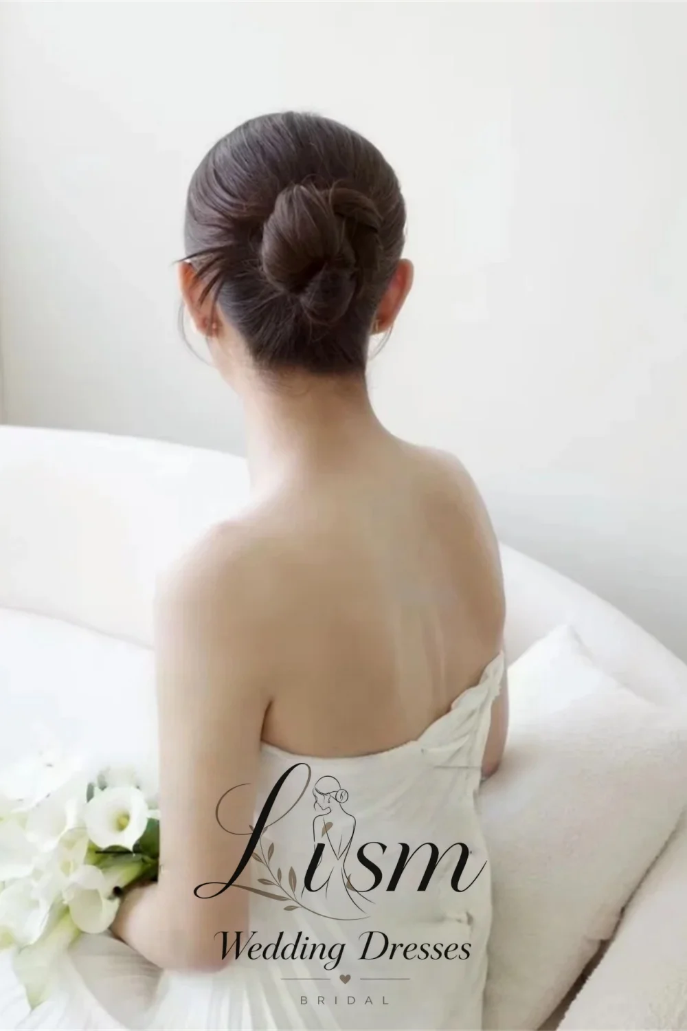 Lism Modern Korean Wedding Dresses Pleated Strapless Long Bridal Gown Japanese Wedding Party Gown Photography 2027 Customized