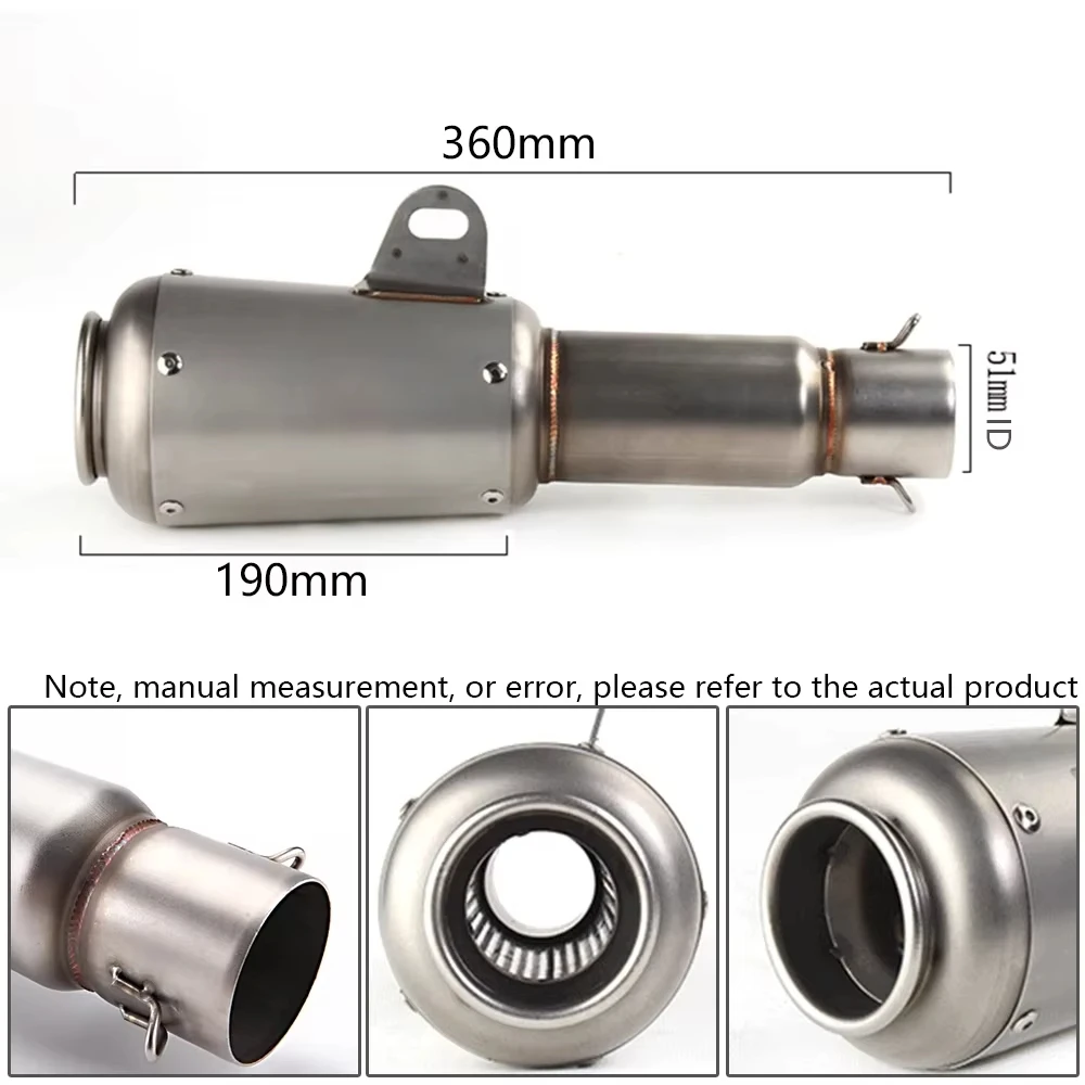 Durable High - Efficiency Universal 51MM Mofles Exosto Escapes Para Moto GP Racing Motorcycle Exhaust Muffler High Performance