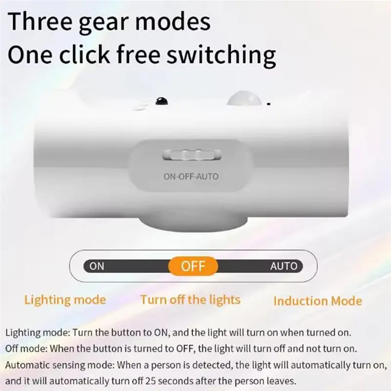 WCS-Human LED Wall Lamp With Human Body Induction Remote Control 3 Colors Magnetic Bedside Night Light Aisle Atmosphere Lighting