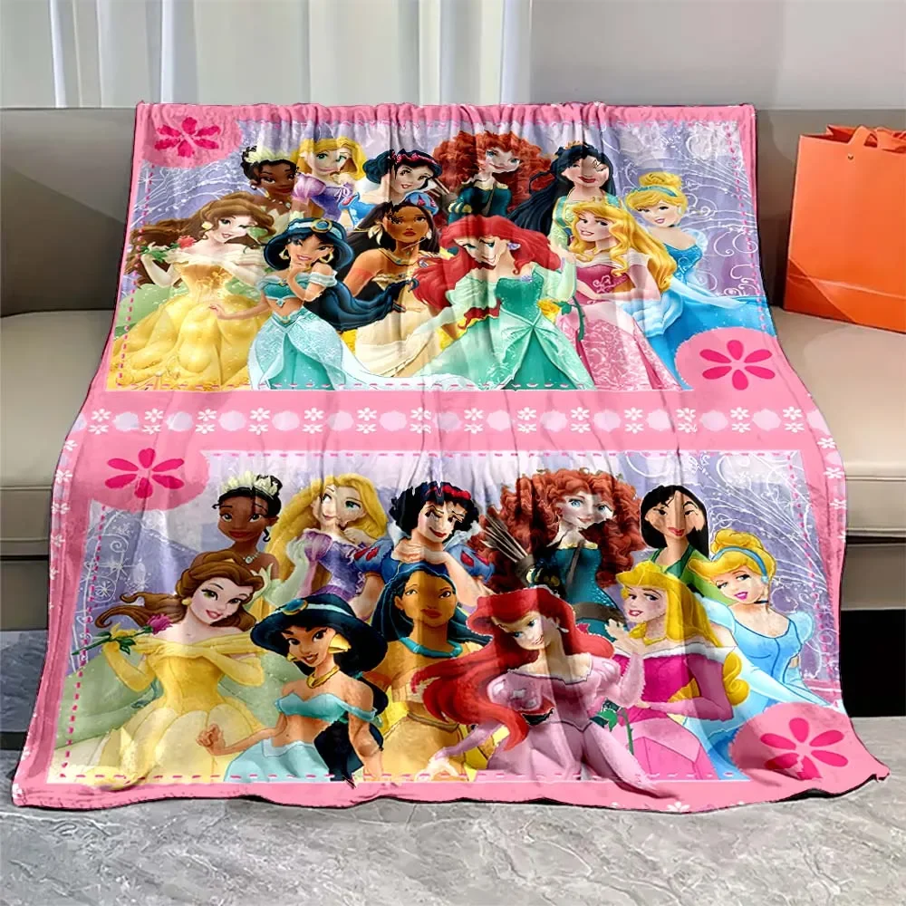 Disney Black Princess Soft Blanket Baby Boy Girl Blanket Figure Bed Cover Soft Fluffy Throw Bed/Crib/Sofa for Children Kid Gift