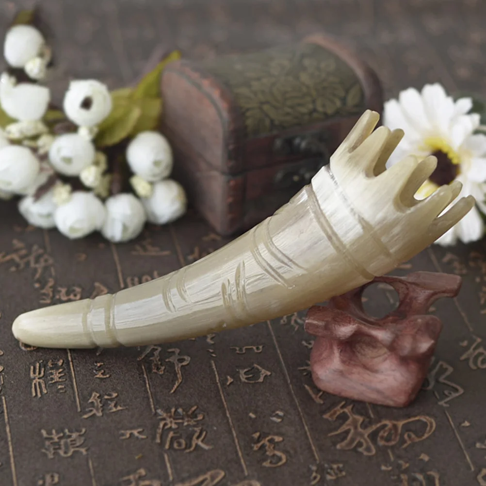 

1pc Acupoint Scalp Blood Circulation Smooth Hair Washing Portable Massage Hair Comb Durable Massage Horn Comb Horn