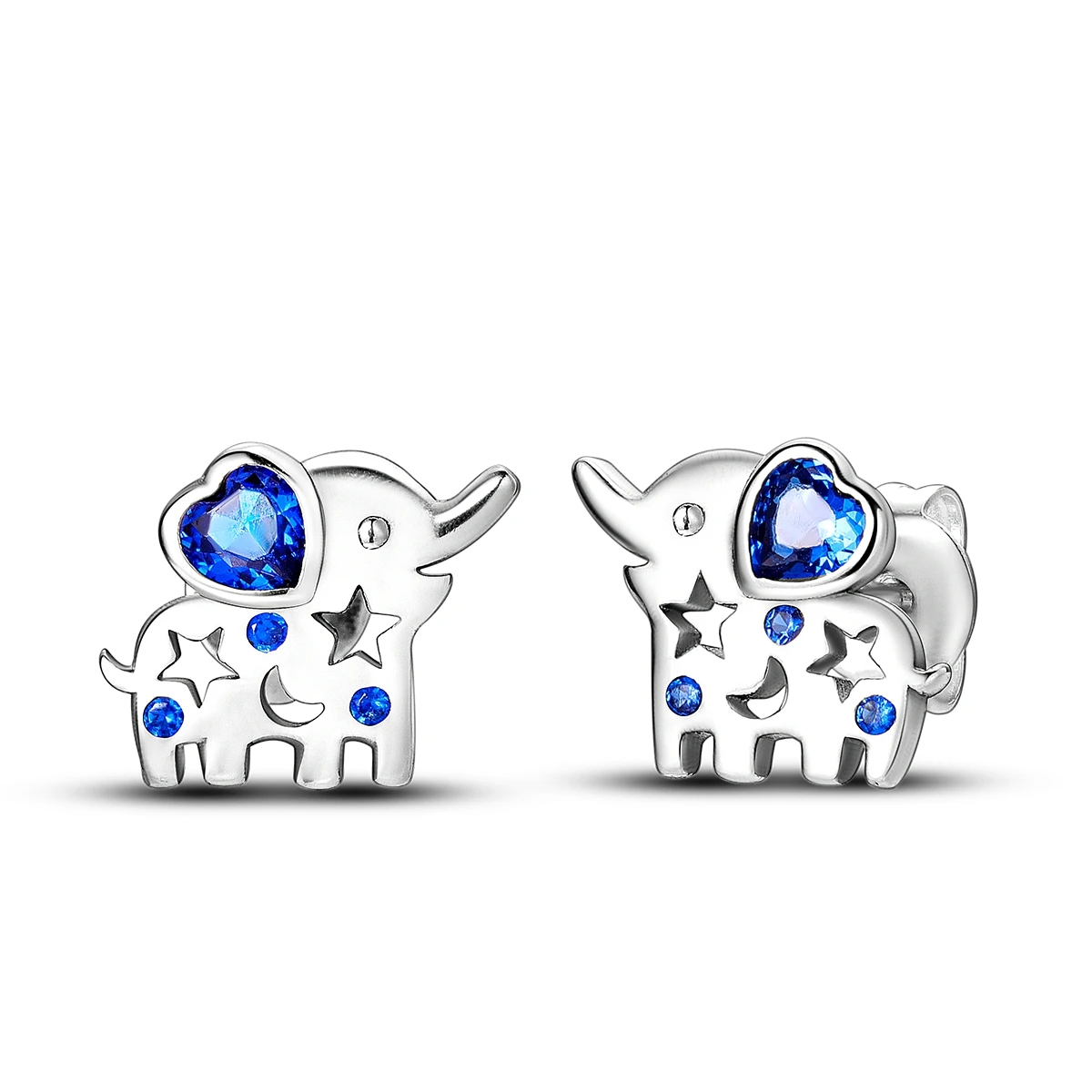 925 Sterling Silver Elephant Animal Series Stud Earrings Zircon For Women Exquisite Daily Wear Jewelry Accessories Party Gifts