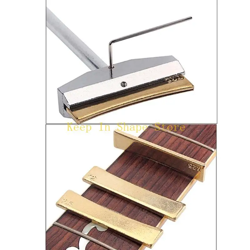 U1JC Guitar Fingerboard Fret Press Caul & Radian Fret Inserts Guitar Repair Accessory
