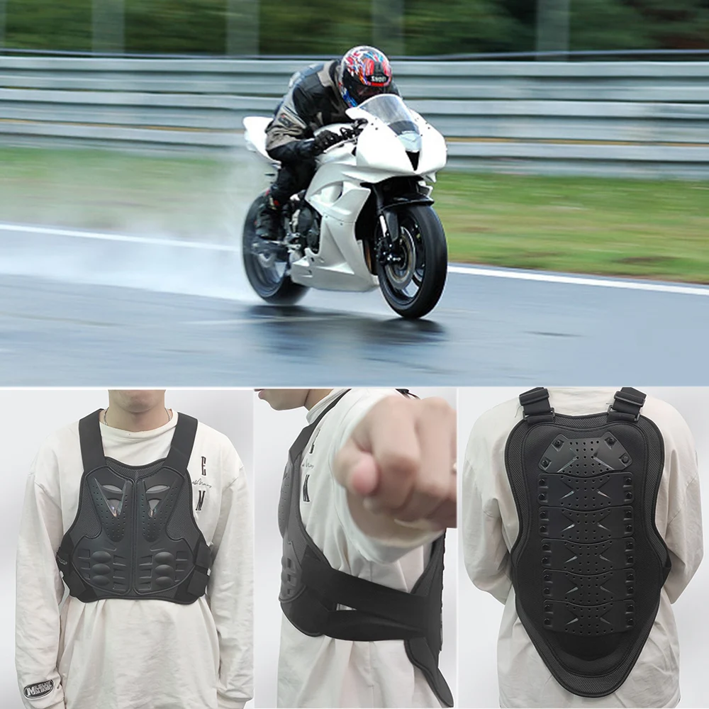 

Chest Back Protection Vest For Motocross Skiing Skating Motorcycle Dirt Bike Body Armor Protective Gear Outdoor Driving Adult