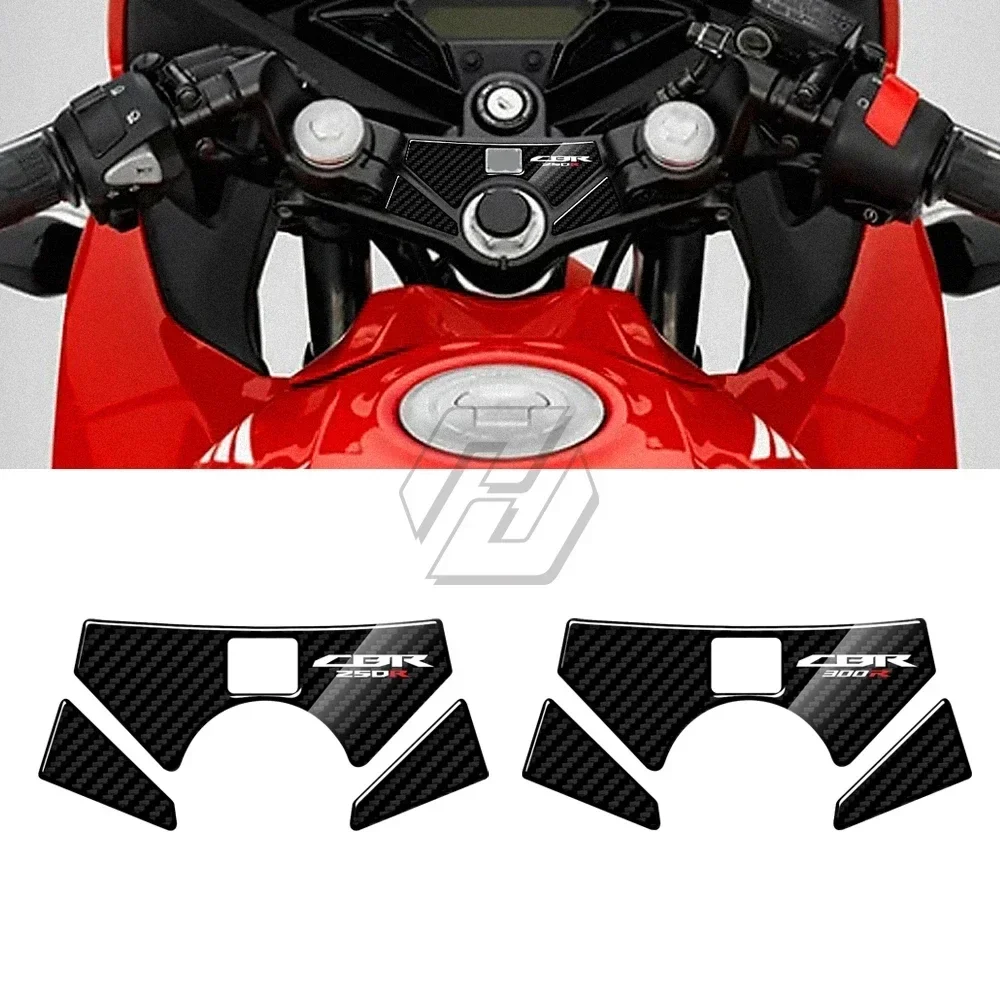 For Honda CBR250 CBR300 2010-2016 3D Carbon-look Upper Triple Yoke Defender Case