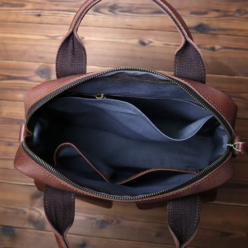 NZPJ Neue Retro Leder herren Handtasche Top Schicht Rindsleder Vertikale Einzigen Schulter Umhängetasche Briefträger Aktentasche Computer Tasche – Detail 18