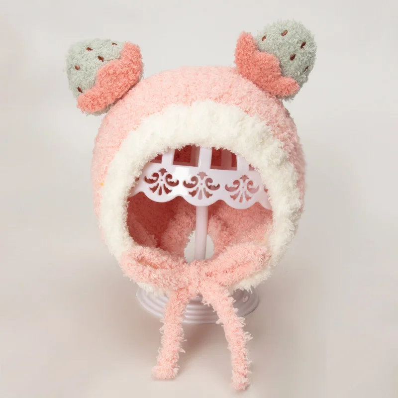 Baby Hat Fall and Winter Cute Super Cute Winter Female Baby Hat Boys and Girls Ear Protection Hat Infant Children Plush Hat