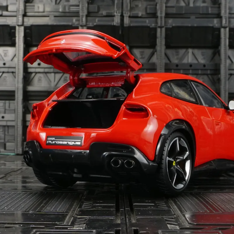 

Bburago 1:25 simulation Ferrari Purosangue SUV car model, doors and trunk can be opened rich in details, finely crafted