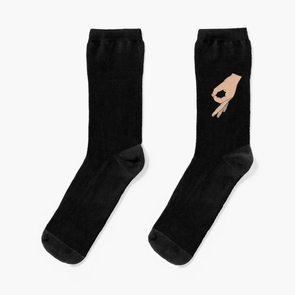 

Circle game hand funny gotcha meme Made You Look Socks japanese fashion gym Socks Female Men's