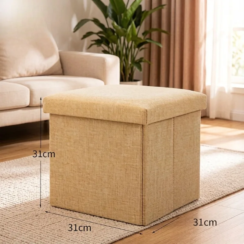 multi-functional-solid-color-linen-folding-storage-stool-home-shoe-storage-bench-for-living-room-entryway